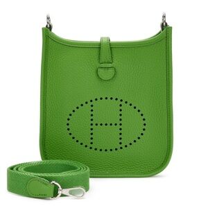 Hermès Evelyne TPM Vert Yucca Clemence Palladium Hardware